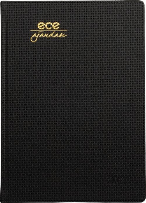 AJANDASI ÇEŞME 2026 Siyah - Haftalık 110 gr. İthal Kağıt Sert Kapak 19,5x28