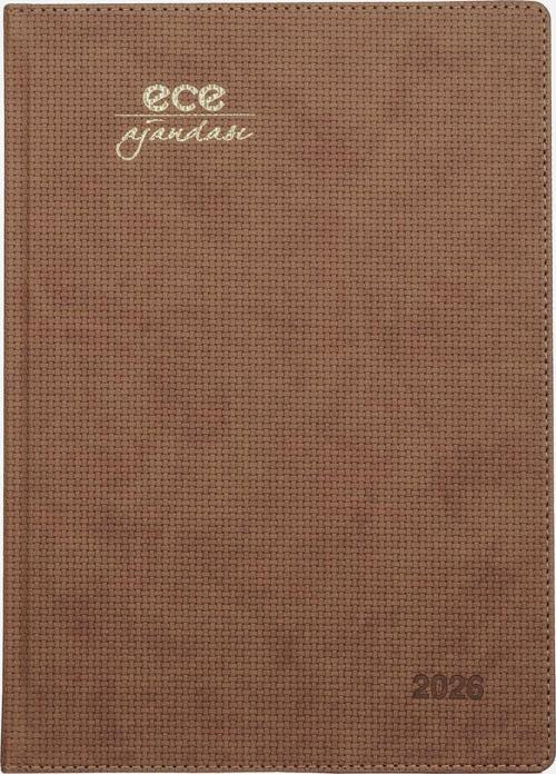 AJANDASI ÇEŞME 2026 Taba - Haftalık 110 gr. İthal Kağıt Sert Kapak 19,5x28