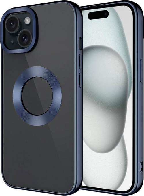 Apple iPhone 15 Kılıf Tek Kamera Çerçeveli Logo Gösteren Zore Omega Kapak