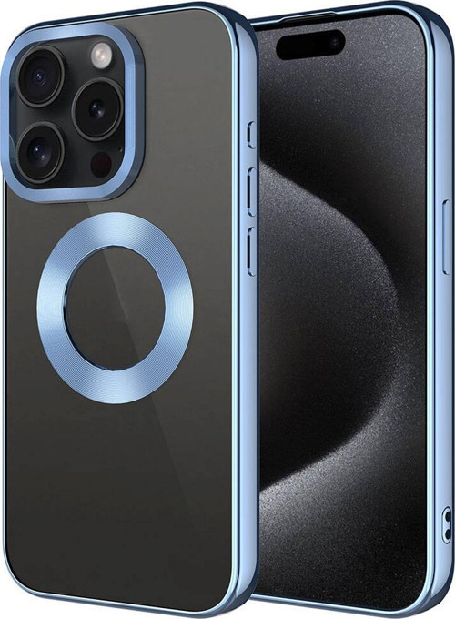 Apple iPhone 15 Pro Kılıf Tek Kamera Çerçeveli Logo Gösteren Zore Omega Kapak