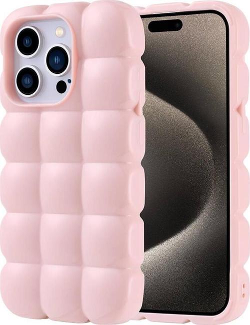 Apple iPhone 15 Pro Kılıf Parlak Esnek Silikon Zore Dom Dom Kapak