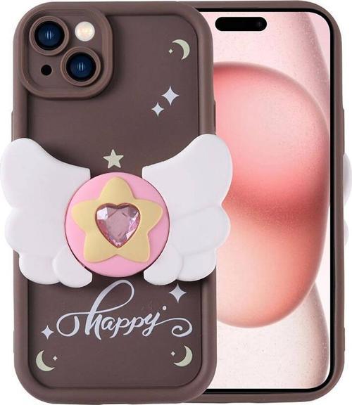 Apple iPhone 15 Kılıf Kamera Korumalı Figür Tasarımlı Zore Kapya Kapak