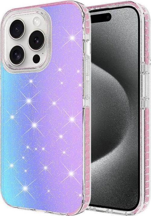 Apple iPhone 15 Pro Kılıf Parlak Renk Geçişli Zore Velle Kapak