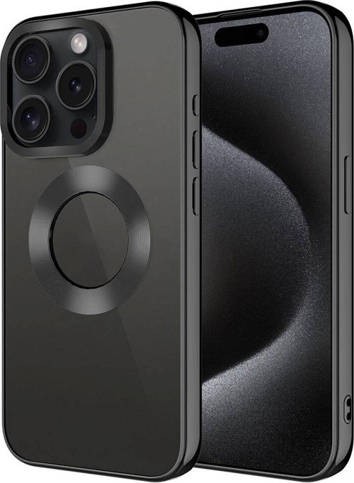 Apple iPhone 15 Pro Max Kılıf Tek Kamera Çerçeveli Logo Gösteren Zore Omega Kapak