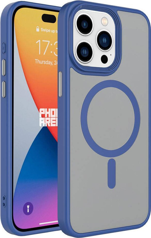 Apple iPhone 15 Pro Max Kılıf Mat Arka Yüzey Wireless Şarj Özellikli Zore Flet M-safe Kapak