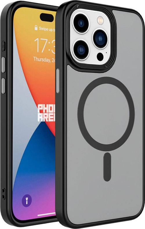 Apple iPhone 15 Pro Max Kılıf Mat Arka Yüzey Wireless Şarj Özellikli Zore Flet M-safe Kapak