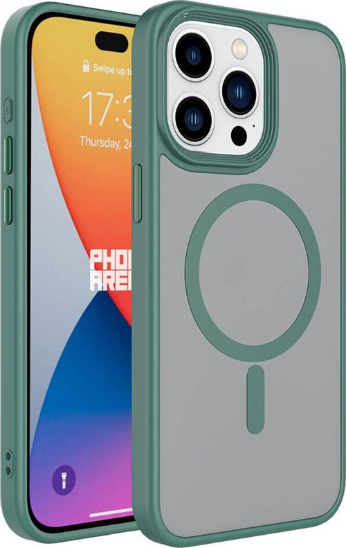 Apple iPhone 15 Pro Max Kılıf Mat Arka Yüzey Wireless Şarj Özellikli Zore Flet M-safe Kapak