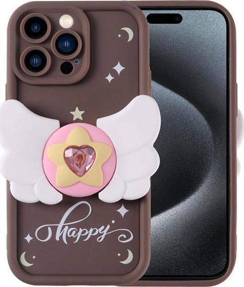 Apple iPhone 15 Pro Max Kılıf Kamera Korumalı Figür Tasarımlı Zore Kapya Kapak