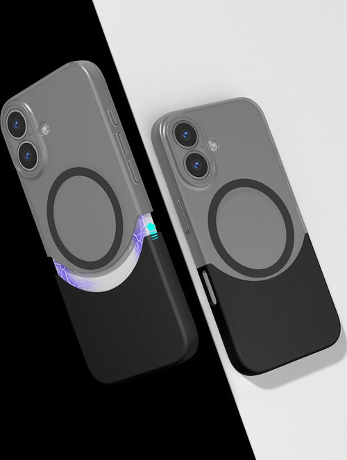 Apple iPhone 16 Kılıf M-Safe Şarj Özellikli Mıknatıslı Zore Duble Kapak