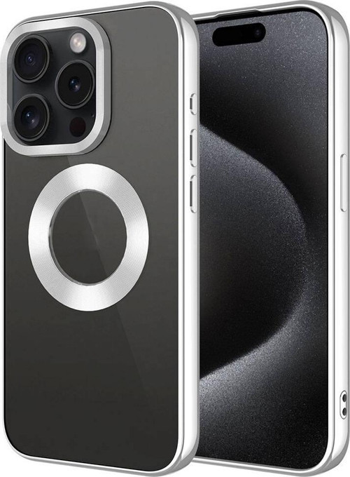 Apple iPhone 15 Pro Max Kılıf Tek Kamera Çerçeveli Logo Gösteren Zore Omega Kapak