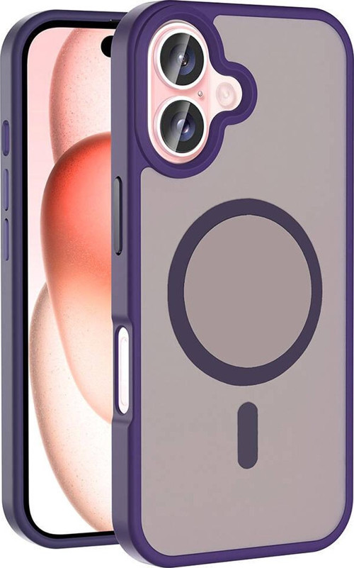 Apple iPhone 16 Kılıf M-safe Şarj Özellikli Mat Arka Yüzey Zore Sio Kapak
