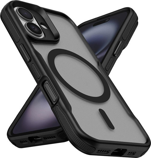 Apple iPhone 16 Kılıf M-safe Şarj Özellikli Renkli Kenar Airbag Şeritli Zore Lamer Kapak