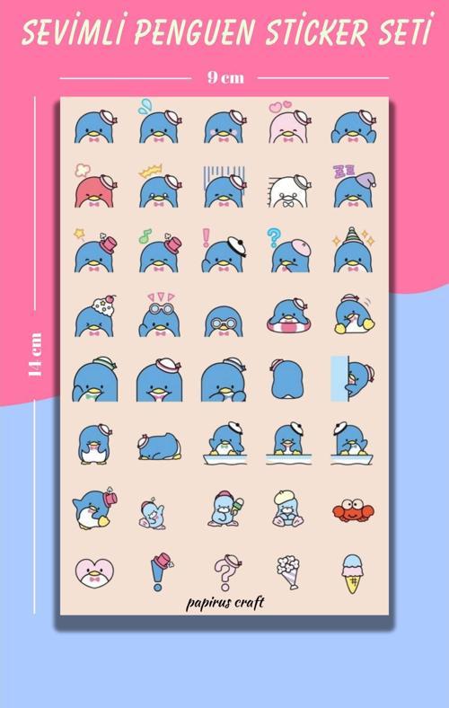 Şirin Penguen 40 Lı Sticker Çıkartma