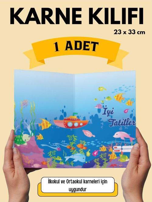 Su Altı Temalı Karne Kılıfı , Karne Kabı , 1 Adet , Karne Kılıfı , Öğrenci , Yaz Tatili