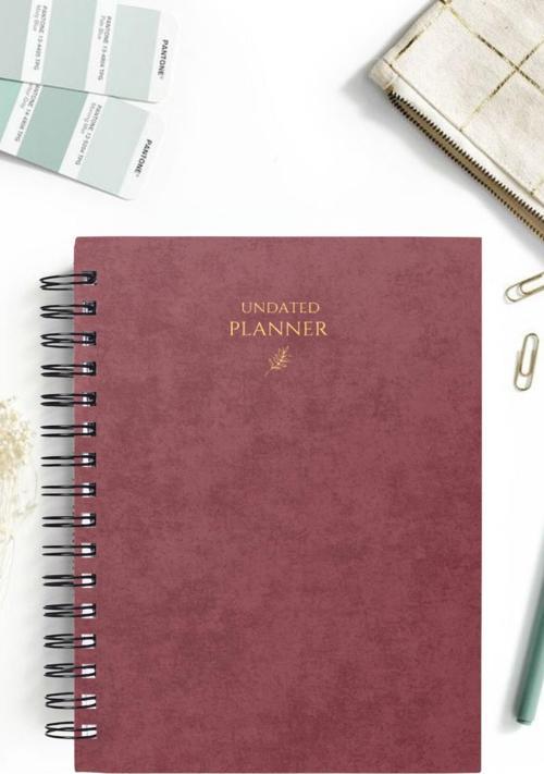 A5 Spiralli Süresiz Planlayıcı Ajanda-12 Aylık-Sade