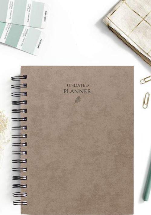 A5 Spiralli Süresiz Planlayıcı Ajanda-12 Aylık-Sade