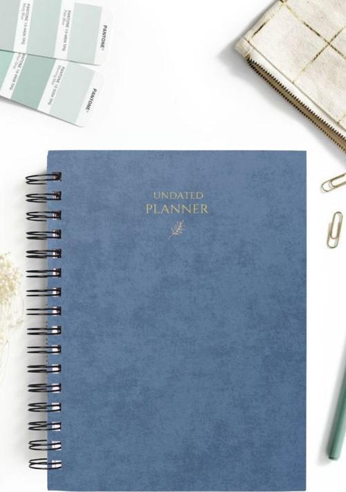 A5 Spiralli Süresiz Planlayıcı Ajanda-12 Aylık-Sade