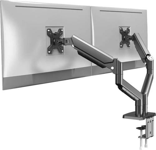 Ef252D 13-32 İnch Çift Kol Profosyonel Amortisörlü Monitör Standı