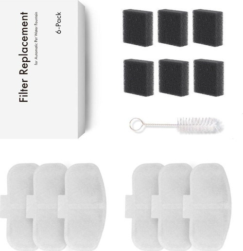 Wf009L/Wf009Ls/Wf009L-W/Wf009Ls-M Otomatik Kedi Su Sebilleri İçin Su Sebili Filtre Seti (6 Adet)