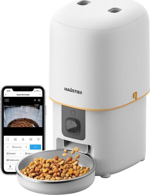 Pf05 Fhd Kameralı Görüş Akıllı Otomatik Kedi Mama Kabı Beyaz Türkiye Garantili