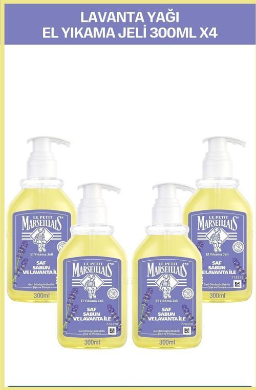 Saf Sıvı Sabun Lavanta Yağı 300 Ml X4 Ekonomik Paket