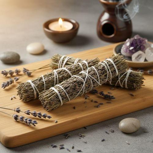 - Okay 5711 Doğal Lavanta Ve Kekik Tütsü Seti (3 Adet) – Bereket Ve Arınma İçin El Yapımı Aromatik Demet