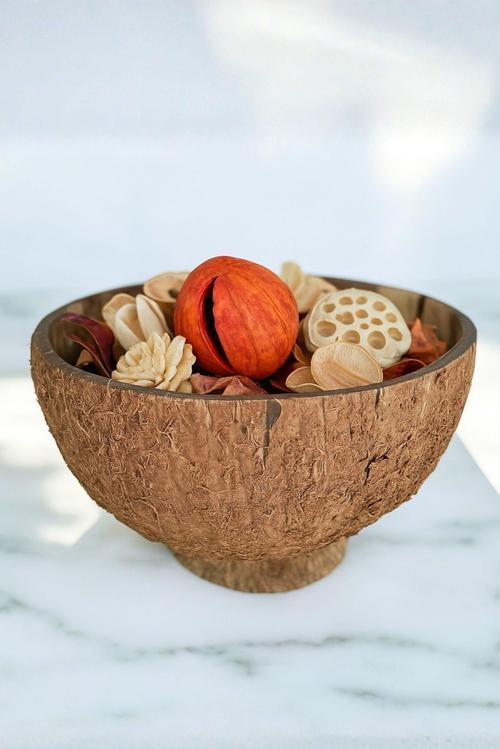 - Okay 5711 5476 El Yapımı Gerçek Hindistan Cevizi Kase / Doğal Dekoratif Tabak