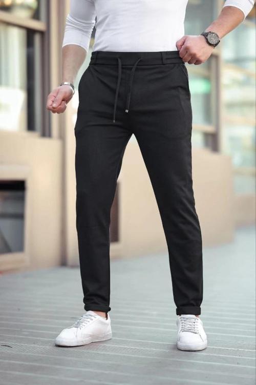 MDB Erkek Diagonel ikro Dokulu Cepli Beli astilki Pantolon iyah