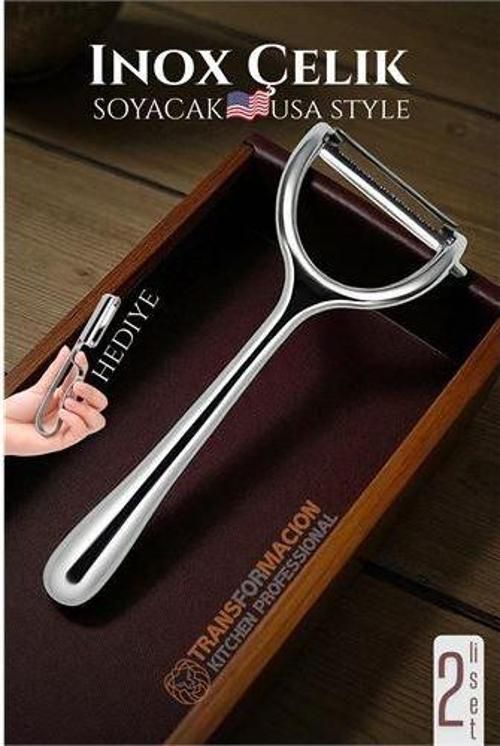 Inox Soyacak - Sebze Soyacağı - Kabak Dolma Oyacağı 2 li SET