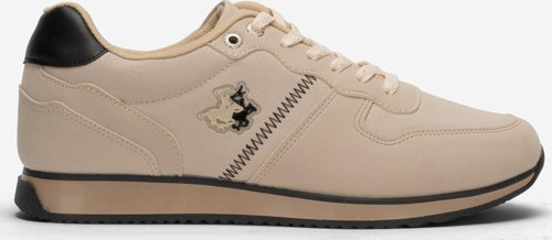 Erkek Günlük Cilt Sneaker Ayakkabı BEJ - SİYAH