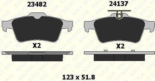 Arka Fren Balatası Renault Laguna-Iıı / Cıtroen C5-Iıı / Ford Cmax Focus Iı-Iıı Kuga Iı Tourneo Con