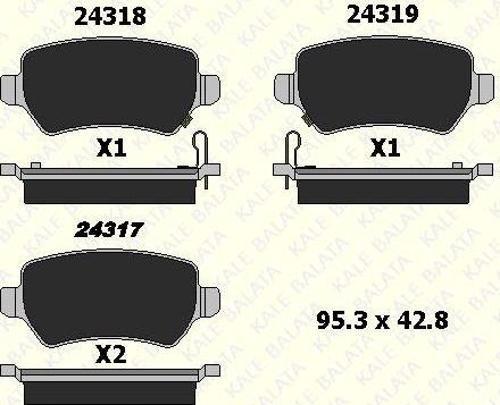 Disk Fren Balatası Arka Opel Astra F-G-H-J Combo 01> Corsa C  Merıva 03-10 Merıva B 10> Zafıra A-B