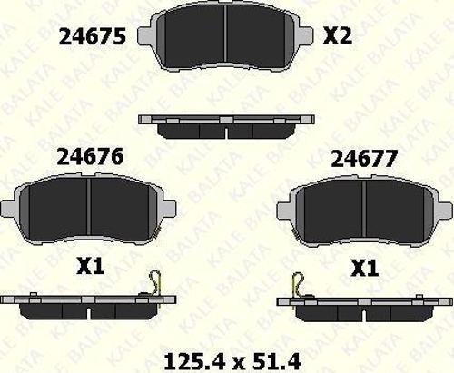 Ön Fren Balatası Ford Fıesta Vı 08> / Suzukı Swıft 10> / Daıhatsu Sırıon 08> / Mazda Iı 07>