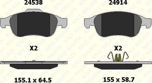 Ön Fren Balatası Renault Fluence 08> Duster 10> Dokker 12> Megane Iıı 08> Scenıc Iıı 09> / Nıssan