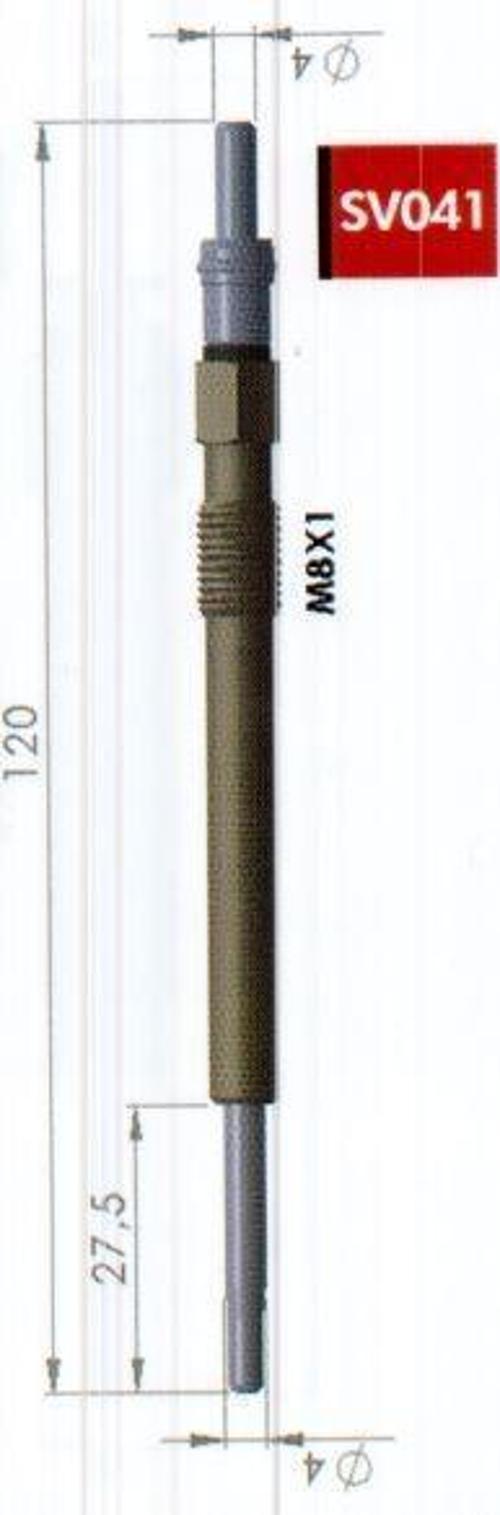 Kızdırma Bujisi 11V  Euro 4 Fıat Albea Doblo-Fıorıno-Punto 1.3D Jtd Opel Astra-Combo-Corsa-Merıva