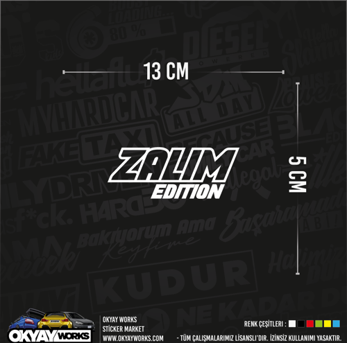 Zalım Edition Sticker - Beyaz