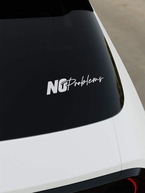 No Problems Sticker - Beyaz - Beyaz