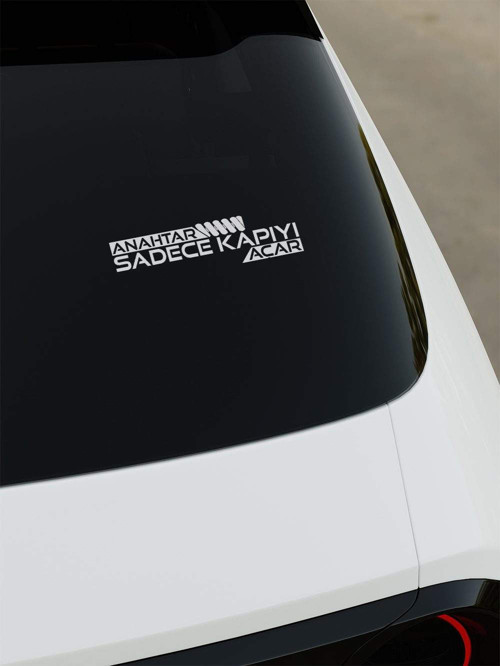 Anahtar Sadece Kapıyı Açar Sticker - Beyaz - Beyaz