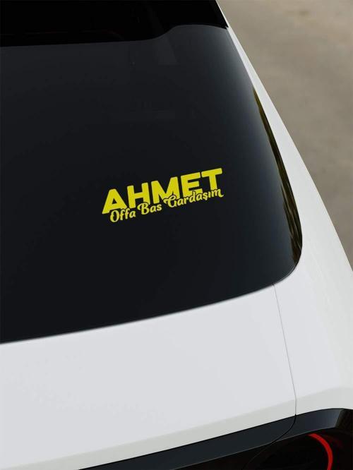 Ahmet Offa Bas Gardaşım Sticker - Sarı - Sarı