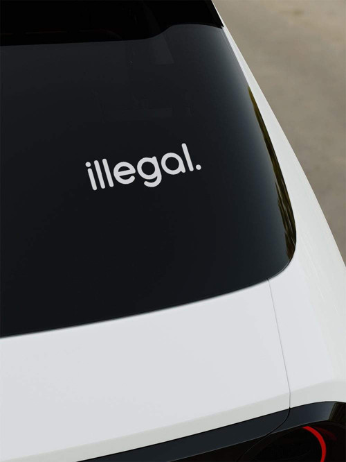 İllegal Sticker - Beyaz - Beyaz