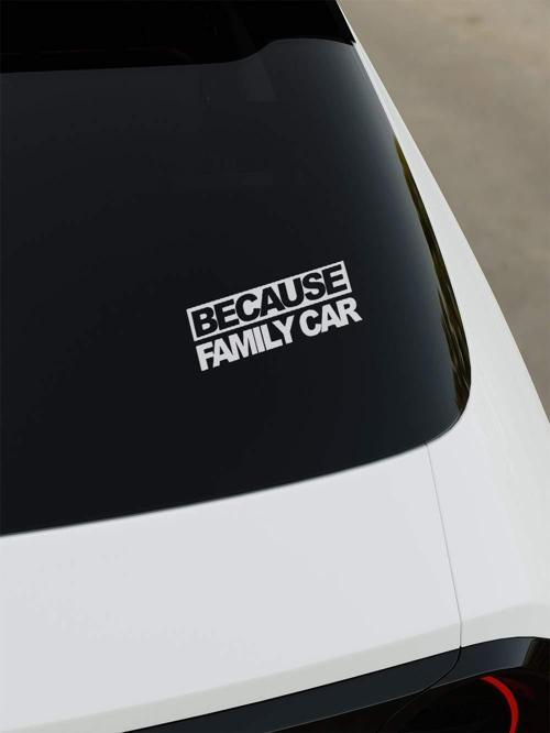 Because Family Car Sticker - Hologram