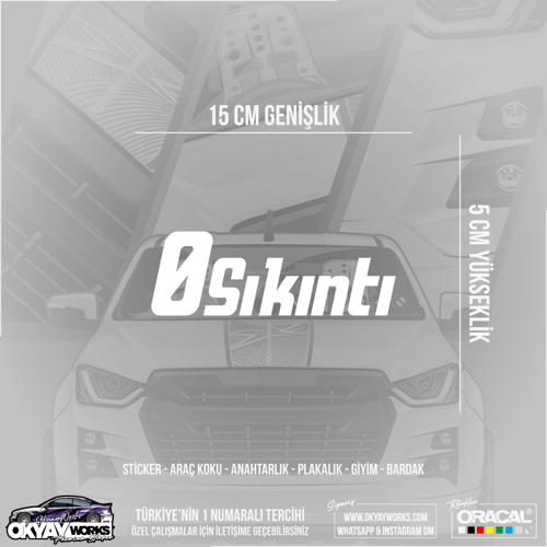 0 Sıkıntı Sticker - Siyah