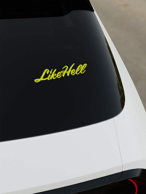 Like Hell Sticker - Sarı - Sarı