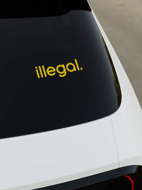 İllegal Sticker - Sarı - Sarı