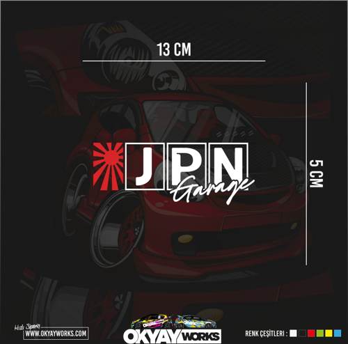 Jpn Garage Sticker - Siyah