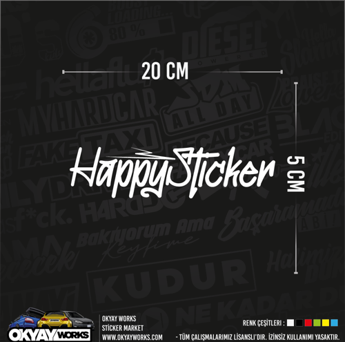 Happy Sticker - Hologram