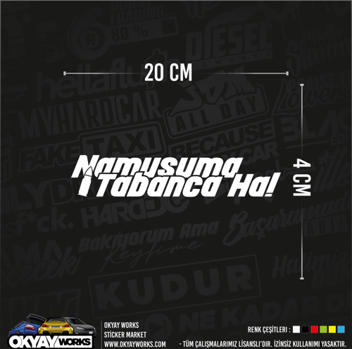 Namusuma Tabanca Sticker - Kırmızı