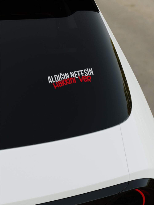 Aldığın Nefesin Hakkını Ver Sticker - Sarı