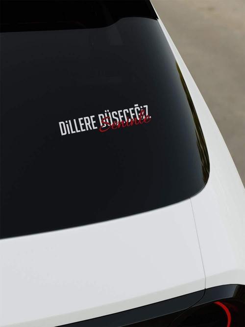 Dillere Düşecegiz Seninle Sticker - Beyaz - Beyaz