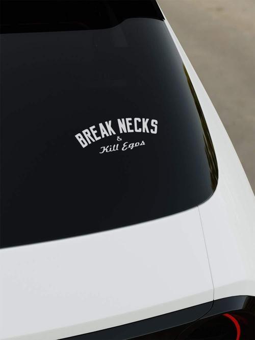 Break Necks Sticker - Beyaz - Beyaz